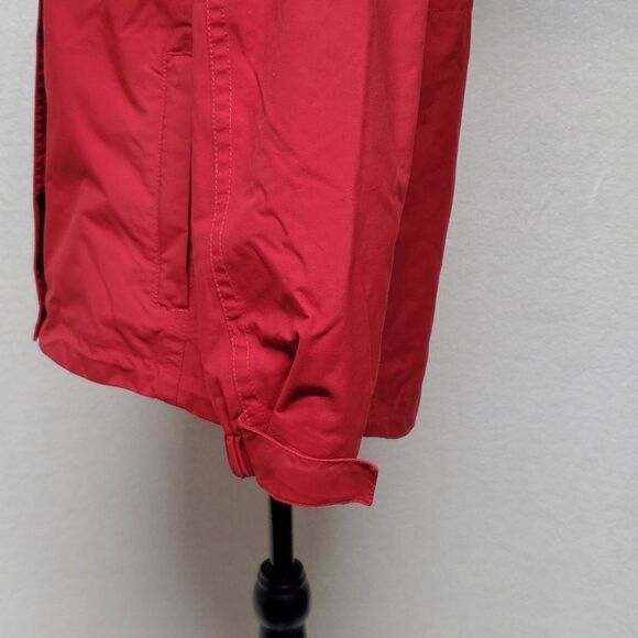 VINTAGE Retro Eddie Bauer Weather Edge Waterproof Red Hooded Fleece Lined Jacket - Picture 8 of 16
